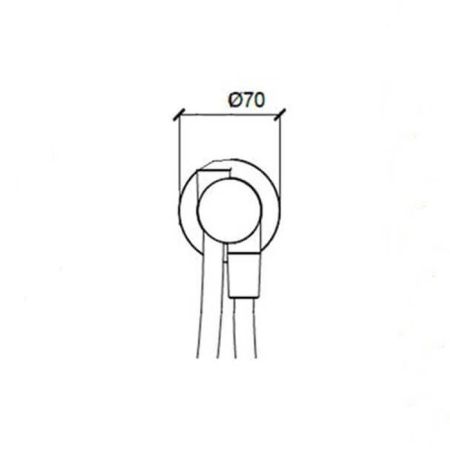 Almar Modular Вывод воды с шлангом, цвет черный матовый, артикул E192000.MB