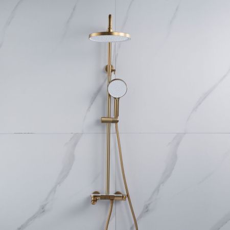 Душевая система Shevanik S4726G, золотой сатин