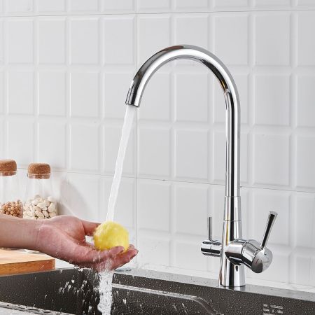 Смеситель для кухни с подключением фильтра Shevanik S428, хром, артикул S428