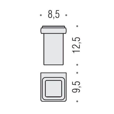 Colombo Lulu Стакан подвесной, цвет: хром/матовое стекло, артикул B6202.CR-VAN