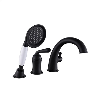 Смеситель на борт ванны Rose R0212H, черный