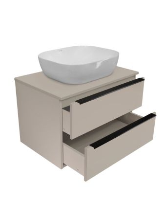 Тумба Runo Мальта 70 подвесная розовая/бежевая под накладной умывальник (00-00004896), артикул 00-00004896