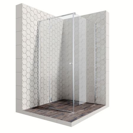 Душевой уголок Ambassador Diamond 12011104L-ST5, прямоугольный, угловой трап, 120х80