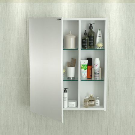 Универсальный зеркальный шкаф "Дублин 58" л/пр, артикул 123003