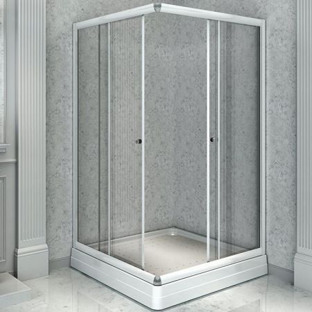 Душевой уголок Radomir 90x90 1-09-1-0-0-1180 профиль Белый стекло прозрачное, артикул 1-09-1-0-0-1180