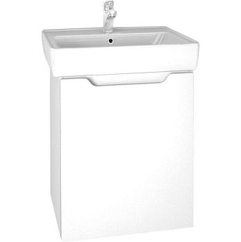 Тумба MINI, 50 см, подвесная/напольная, 1 дверца, белый глянец (ум. Мини 50)