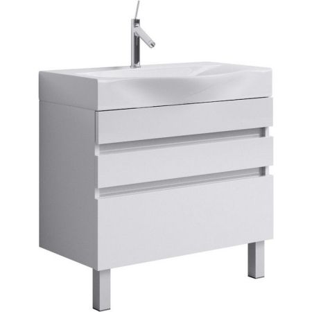Тумба под раковину Aqwella 5 Stars Бергамо 80 Ber.01.08/n/W Белая, артикул Ber.01.08/n/W