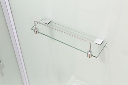 Душевая кабина Black&White Galaxy G8501-80х80 профиль Серебристый хром задняя стенка Белая