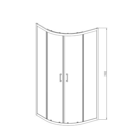 Душевые уголки Vincea Душевой уголок Alpha VSQ-3AL900CLB, 900*900, черный, стекло прозрачное,, артикул VSQ-3AL900CLB