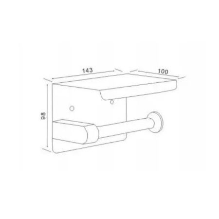 Держатель для туалетной бумаги D-Lin D201507, черный