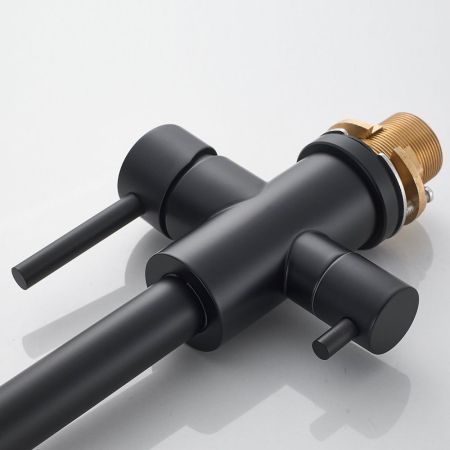 Смеситель для кухни с подключением фильтра воды Raffine F118H, черный