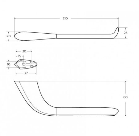 LINER-PH-GM Держатель для туалетной бумаги, исполнение оружейная сталь, артикул LINER-PH-GM