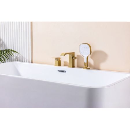 Смеситель на борт ванны Raglo R02.31.03, золотой сатин