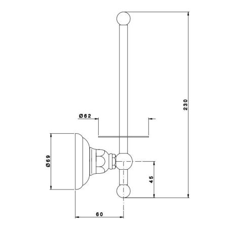 Nicolazzi Accessori Бумагодержатель вертикальный, цвет: бронза