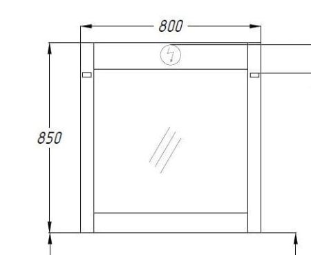 Зеркало Лаварро 80 Opadiris Венге, артикул 