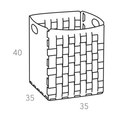 ADJ Корзинка Bottega, 35x35xH40 см., цвет: коньяк/бордо, артикул 1047.09/30