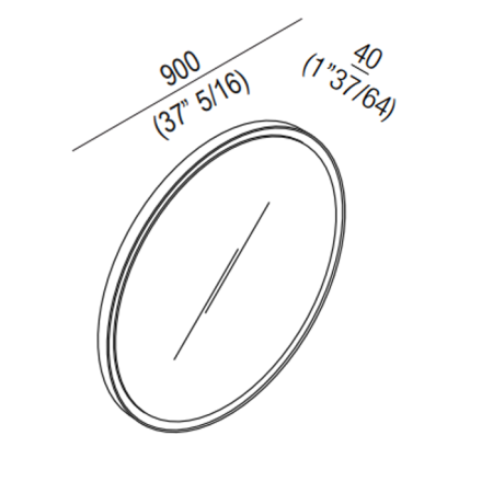 Agape Memory Круглое зеркало c рамкой, цвет: белый
