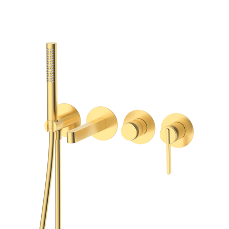 Смеситель для ванны настенный 4 отверстия DQ Bonn мат.золото (DA1704807), артикул DA1704807