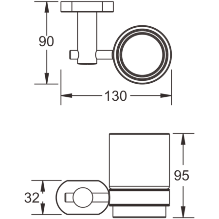 Стакан для ванной комнаты BELZ B90106, черный, артикул B90106