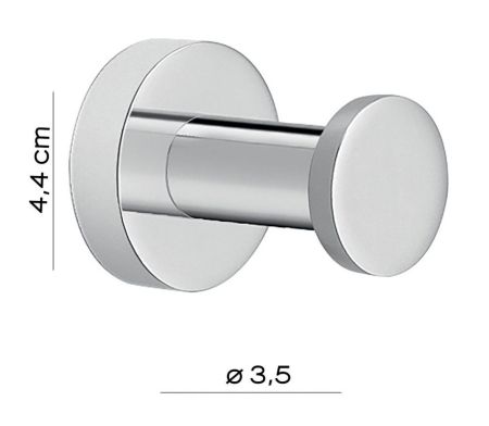 Gedy Ustica, крючок одинарный, цвет хром, артикул D027(13)