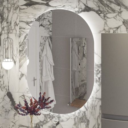 Зеркало VAGUE CEZARES с контурной подсветкой и датчиком движения, артикул CZR-SPC-VAGUE-1200-700-MOV