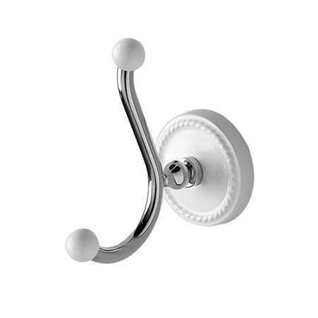 Devon DOROTHY вешалка-крючок настенный, держатель цвет: хром/белый, артикул DOR413CR