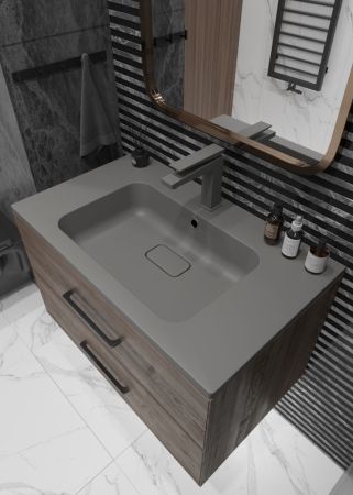 Раковина Florentina Палермо 80 см 10.230.00800.307, серый шёлк, артикул 10.230.00800.307