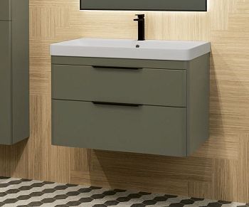 IBX ROUND, тумба под раковину 105 см, 2 ящика с ручкой хром, цвет белый глянцевый лак