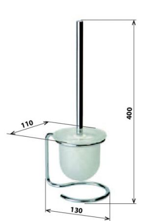 Ёршик для унитаза NEO напольный  110x400x130мм, матовый хром, артикул 104113105