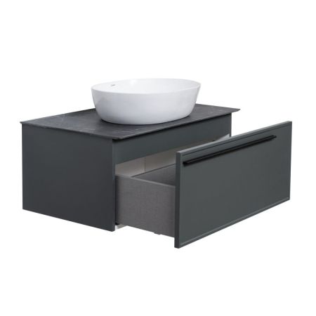 Тумба под раковину подвесная La Fenice Elba FNC-01-ELB-G-90, серо-зеленая, артикул FNC-01-ELB-G-90