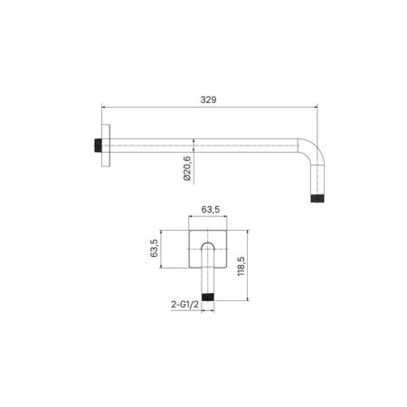Кронштейн IDDIS для верхнего душа хром Slide (SLI39CSi61), артикул SLI39CSi61