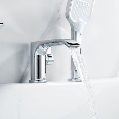 Смеситель на борт ванны Shevanik S4112, хром