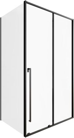 Душевой уголок Allen Brau Fantasy 120x80 3.11006.31 + 3.11012.31 черный матовый, артикул 3.11006.31 + 3.11012.31