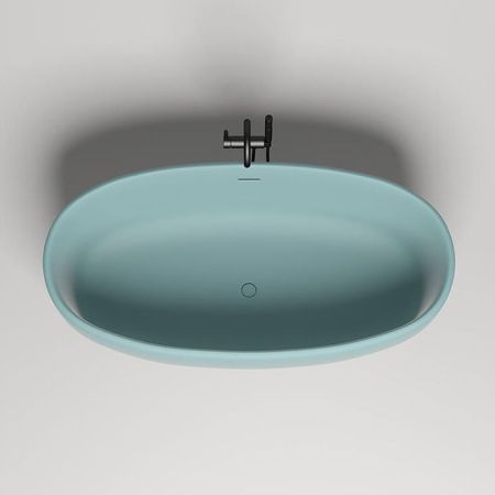 Salini LUCE Ванна отдельностоящая 1700х850х580мм, донный клапан "Up&Down", сифон,  слив-перелив, мат-л: S-stone -матовый;, RAL6034. Фурнитура: RAL6034, артикул 100121MRF RAL6034