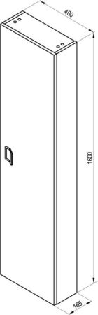 Шкаф пенал Ravak SB Comfort 40 X000001382 подвесной Белый глянец, артикул X000001382