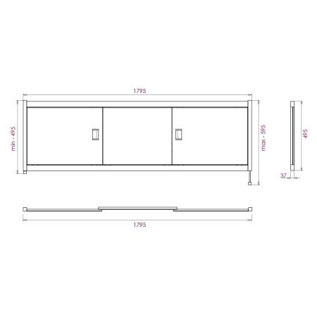 Экран под ванну Onika Монако 180 белый, артикул 518005