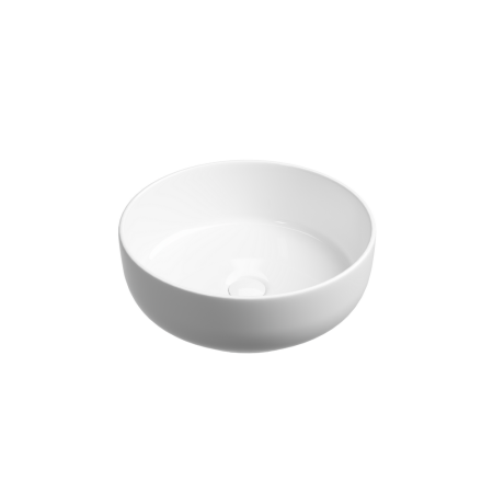 Раковина накладная Тайкан (Taycan), круглая, диаметр 375 мм, высота 140 мм, белая, артикул CN12003