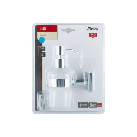 Дозатор жидкого мыла FIXSEN LUX CHROME FX-15012, хром, артикул FX-15012