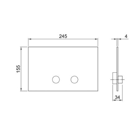 Fantini AF/21 Клавиша смыва для GEBERIT SIGMA8, SIGMA12, цвет черный матовый