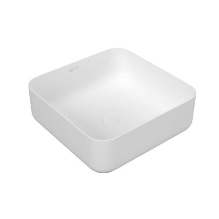 Раковина накладная Vind белая квадратная 385*385*140  (без ДК)