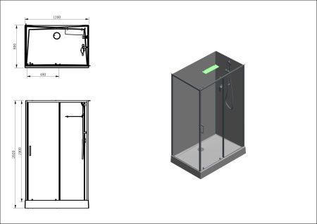 Душевая кабина Aquanet Passion EVO 120L Black 120x80 Душевая кабина Aquanet Passion EVO 120L Black 120x80