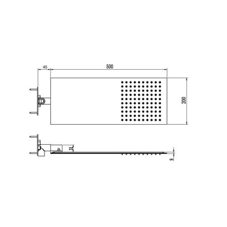 Пристенный верхний душ RGW SP-63