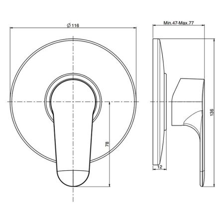 Fima Carlo Frattini Serie 22 Смеситель для душа, встраиваемый, цвет: хром, артикул F3833/1CR