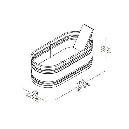 Agape Vieques Ванна отдельностоящая 171x72.6x63.5 см, цвет: белый, артикул AVAS0911ZZ