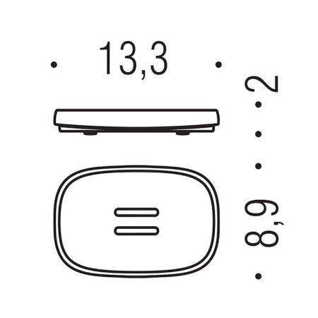Сolombo Trenta Мыльница, настольная, цвет: PVD графит матовый, артикул B3040.GM