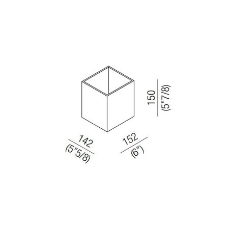 Agape Puzzle Высокий большой ящик 15.2x14.2x15 см, цвет: серый, артикул ALEG527GR