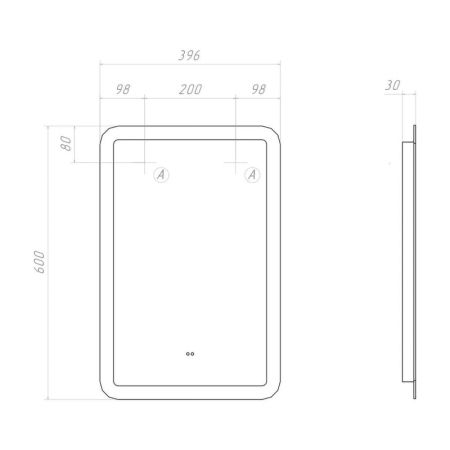 Зеркало VIGO Wing Classic 400, артикул 079