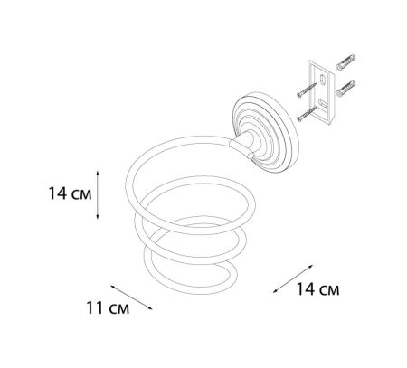 Держатель для фена Fixsen Retro FX-83819 Бронза, артикул FX-83819