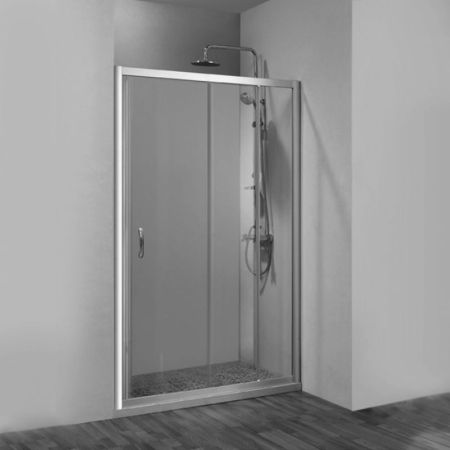 Душевая дверь в нишу AM.PM Bliss L 140x190 профиль Хром, стекло прозрачное