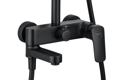 Душевая система 3jet 250мм AQUATEK, матовый черный AQ2040MB, артикул AQ2040MB